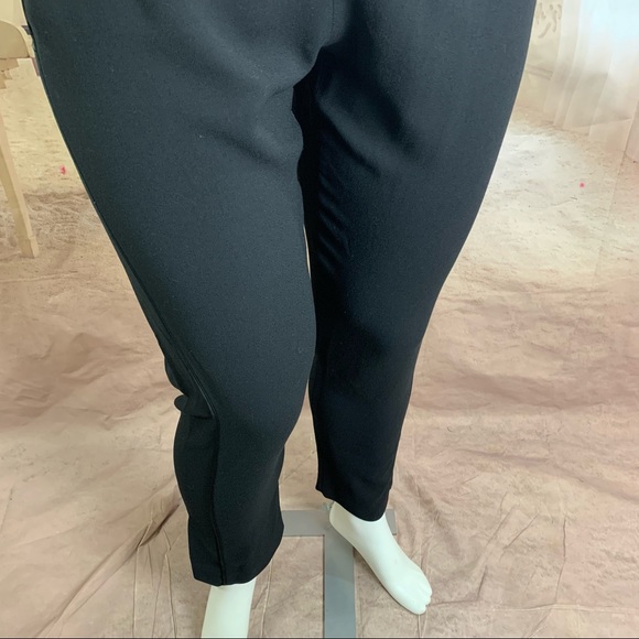 NEW LES COPAINS Virgin Wool Tuxedo Joggers in Black - Picture 5 of 13